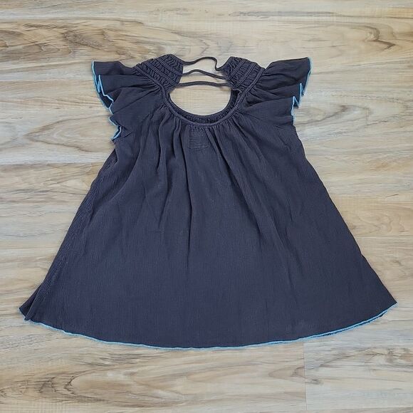 🍑Free People Gray Boho Top XSmall - Picture 2 of 11